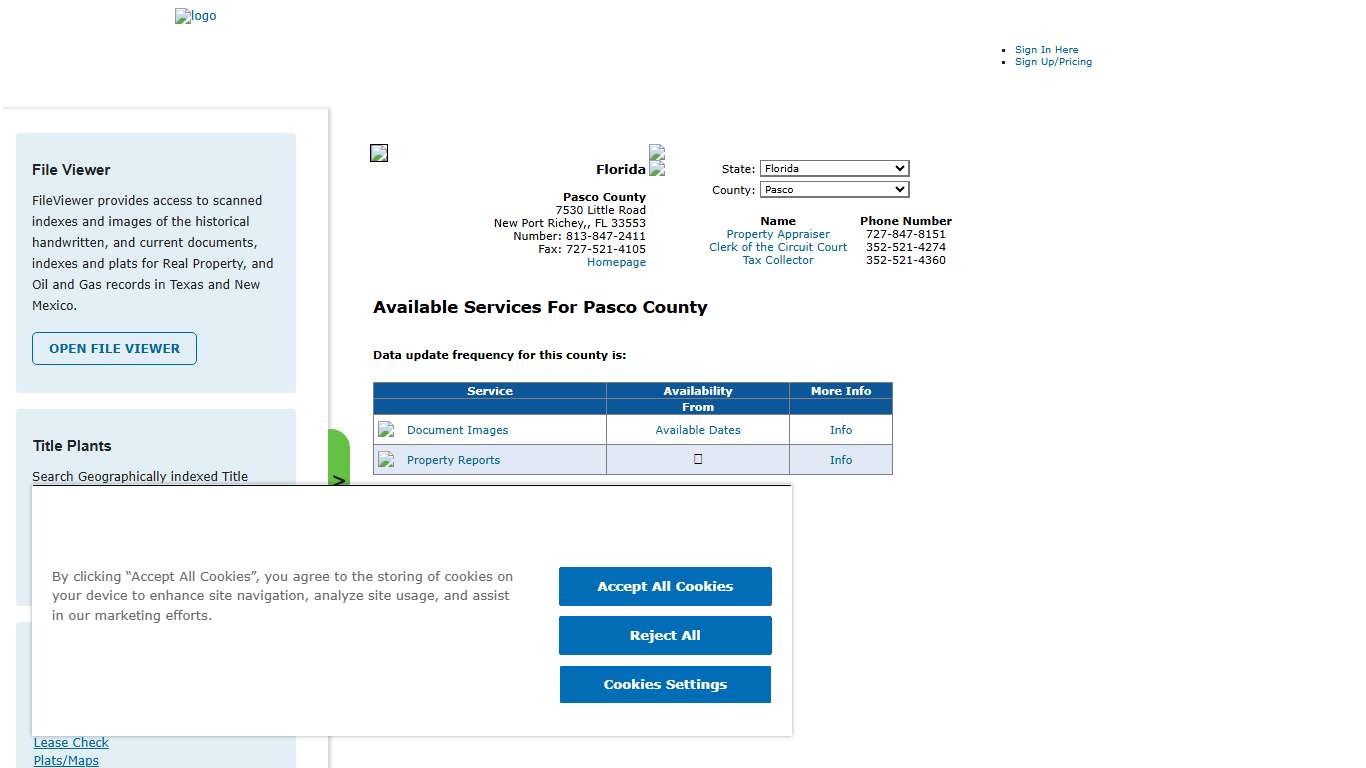 Search Pasco County Public Property Records Online CourthouseDirect.com