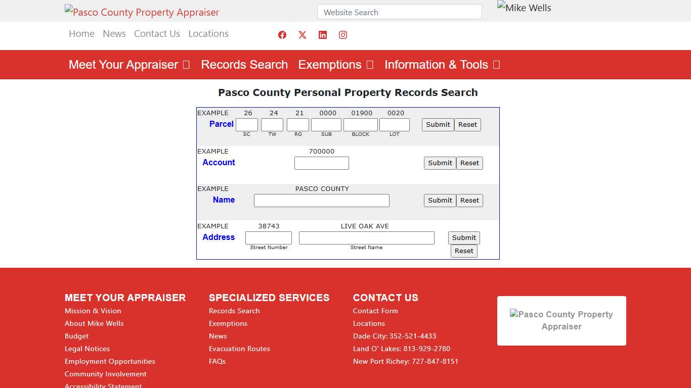 Property Appraiser - Tangible Personal Property Search
